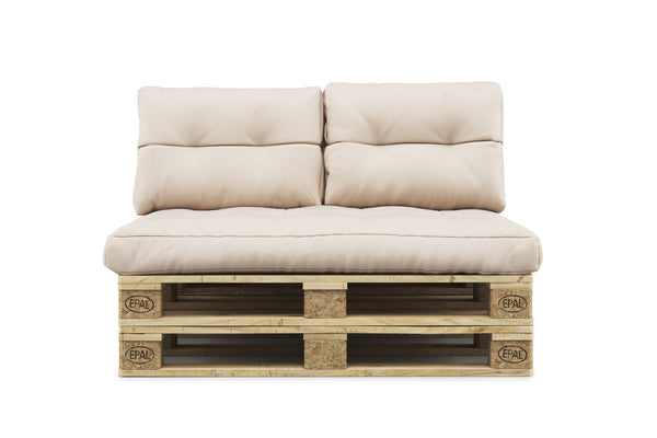 Ensemble de coussins en palette, 3 pièces, beige