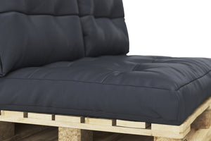 Palettenlounge MELIDE inkl. Kissen schwarz