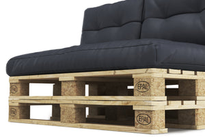 Palettenlounge MELIDE inkl. Kissen schwarz