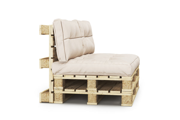 Ensemble de coussins en palette, 3 pièces, beige