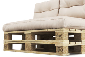 Ensemble de coussins en palette, 3 pièces, beige