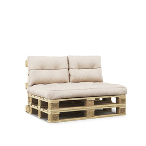 Ensemble de coussins en palette, 3 pièces, beige