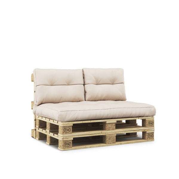 Palettenlounge MELIDE inkl. Kissen beige