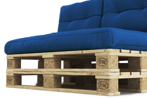 Palettenlounge MELIDE inkl. Kissen blau
