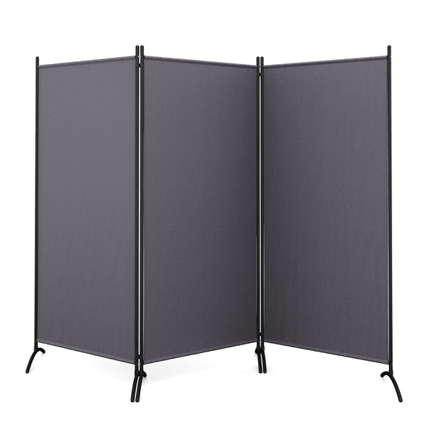 Paravent à 3 panneaux, 255 x 180 cm, anthracite