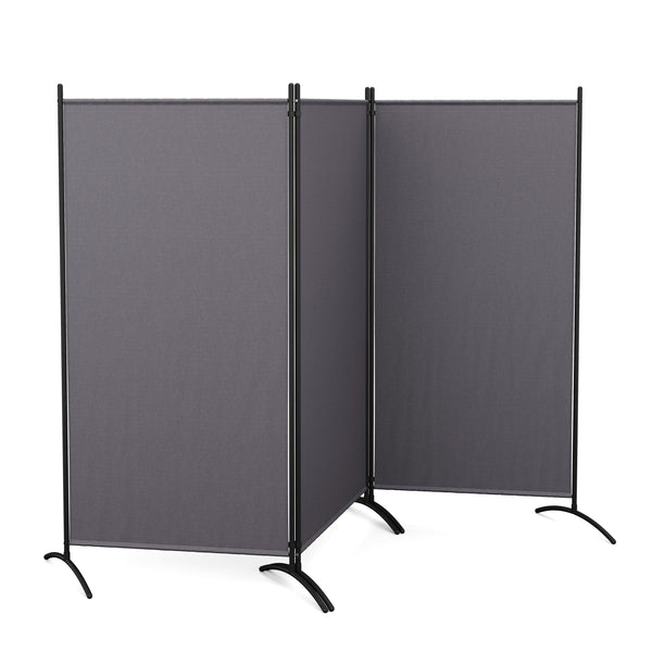 Paravent à 3 panneaux, 255 x 180 cm, anthracite