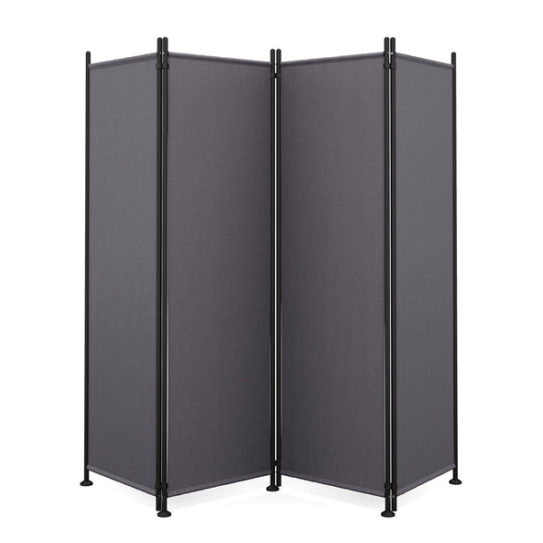 Paravent à 4 panneaux, 215 x 170 cm, anthracite