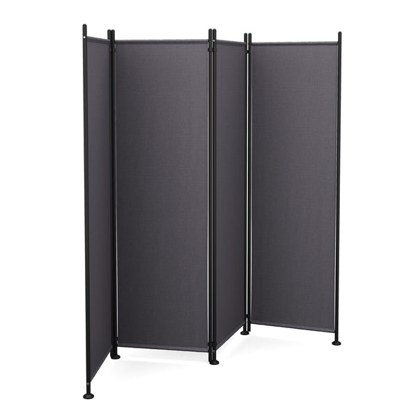 Paravent à 4 panneaux, 215 x 170 cm, anthracite