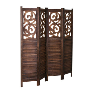 Ornements de paravent 160 x 170 cm marron