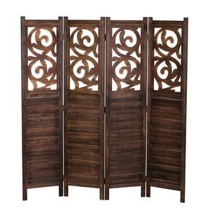 Ornements de paravent 160 x 170 cm marron