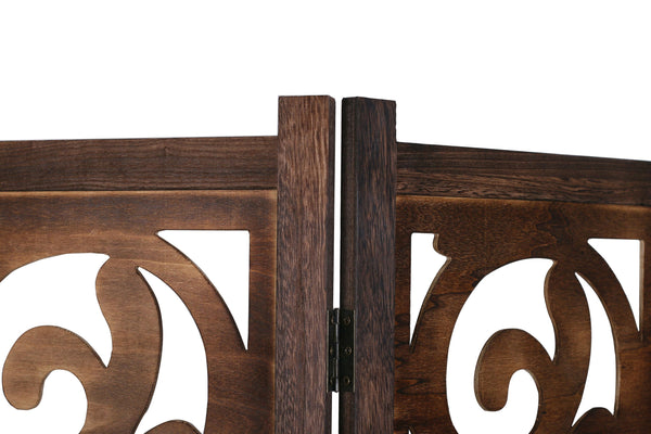 Ornements de paravent 160 x 170 cm marron