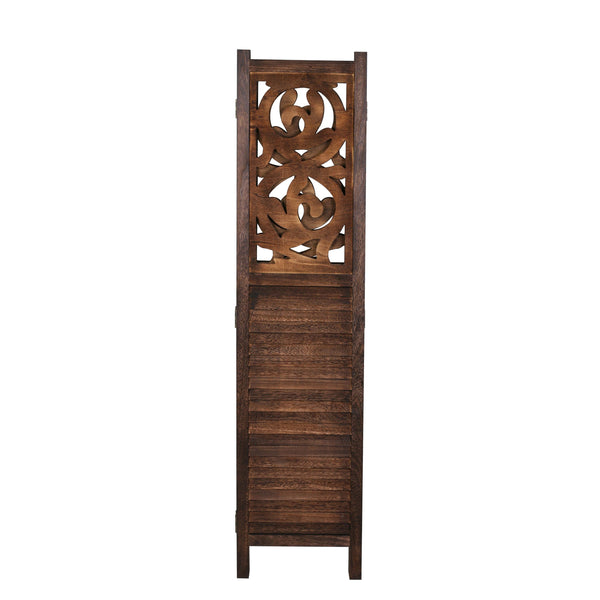 Ornements de paravent 160 x 170 cm marron