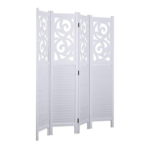Ornements de paravent 160 x 170 cm blancs