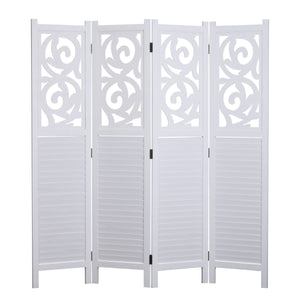 Ornements de paravent 160 x 170 cm blancs
