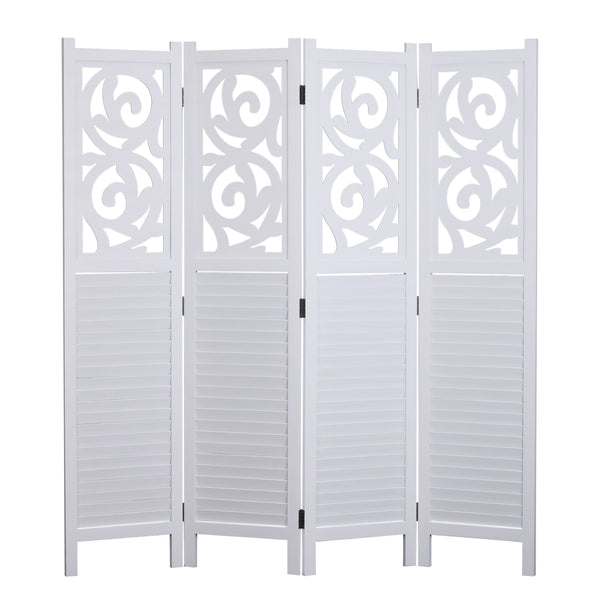 Ornements de paravent 160 x 170 cm blancs