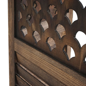 Paravent Raumteiler Sichtschutz Ornamente 170x161cm ~ braun