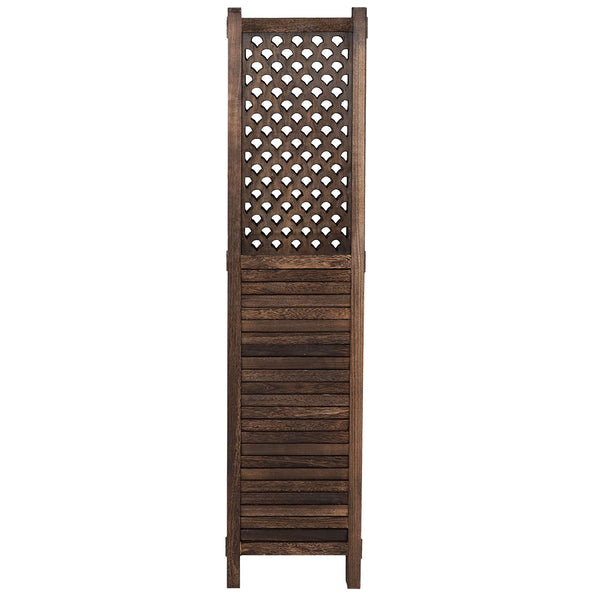 Paravent Raumteiler Sichtschutz Ornamente 170x161cm ~ braun