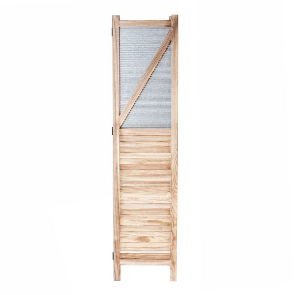 Paravent Trennwand 170x160x2cm ~ Holz Metall