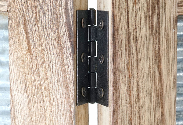 Paravent Trennwand 170x160x2cm ~ Holz Metall