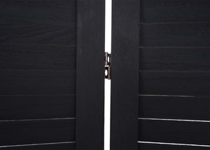 Paravent Trennwand Shabby-Look 170x120cm - anthrazit