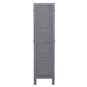 Paravent Trennwand Shabby-Look 170x120cm - grau