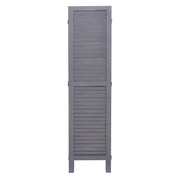 Paravent Trennwand Shabby-Look 170x120cm - grau