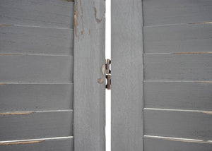 Paravent Trennwand Shabby-Look 170x120cm - grau