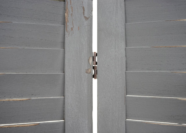 Paravent Trennwand Shabby-Look 170x120cm - grau