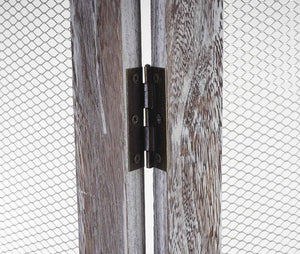 Paravent Trennwand mit Pflanzkörbe Shabby 170x180x22cm braun