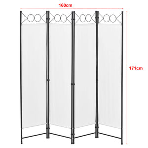 Saragossa 4-panel room divider, 160x171 cm, white