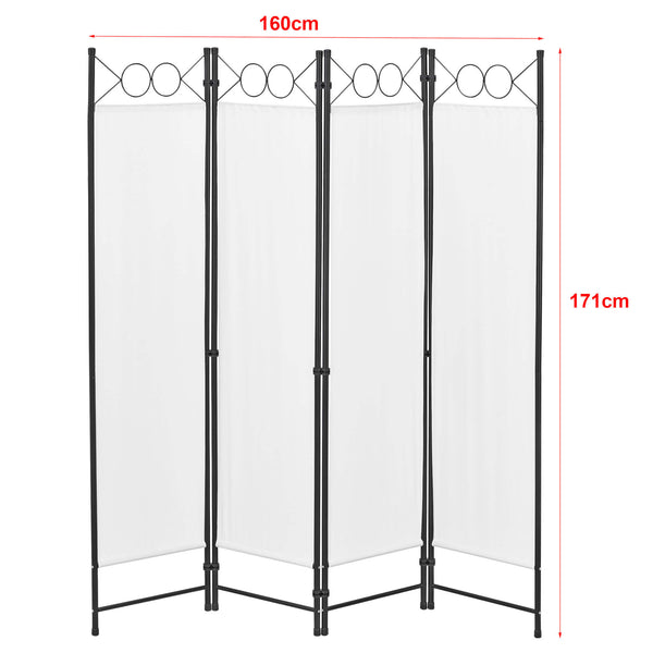 Saragossa 4-panel room divider, 160x171 cm, white