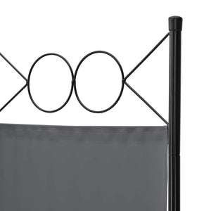 Paravento divisorio Saragossa a 5 pannelli, 200x171 cm, grigio scuro