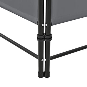 Paravento divisorio Saragossa a 5 pannelli, 200x171 cm, grigio scuro