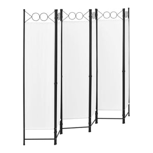 Saragossa 6-panel room divider, 240x171 cm, white