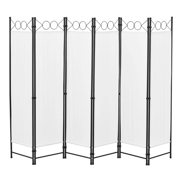 Saragossa 6-panel room divider, 240x171 cm, white