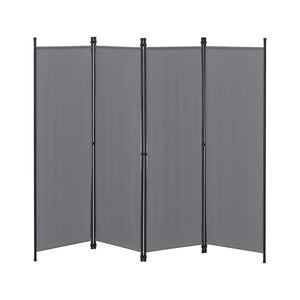 Huesca 4-panel room divider screen, 200x171 cm, dark grey