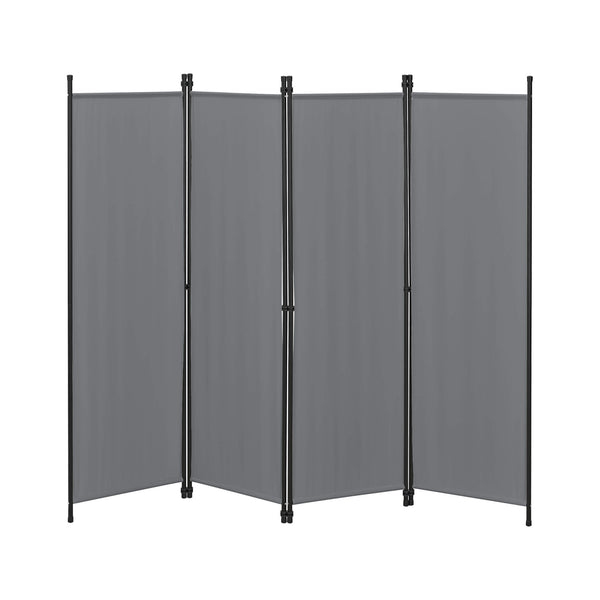 Huesca 4-panel room divider screen, 200x171 cm, dark grey