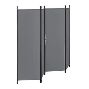Huesca 4-panel room divider screen, 200x171 cm, dark grey