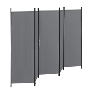 Paravent Huesca à 5 panneaux, 250 x 171 cm, gris foncé