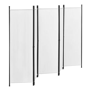 Paravento divisorio Huesca a 5 pannelli, 250x171 cm, bianco