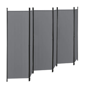 Paravent Huesca à 6 panneaux, 300 x 171 cm, gris foncé