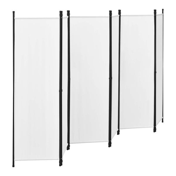 Huesca 6-panel room divider screen, 300x171 cm, white
