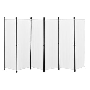 Huesca 6-panel room divider screen, 300x171 cm, white