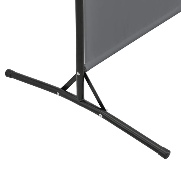 Paravento divisorio a 3 pannelli Teruel, 260x176 cm, grigio scuro