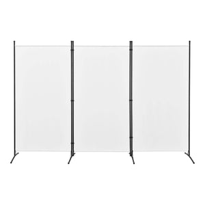 Paravent Teruel à 3 panneaux, 260 x 176 cm, blanc