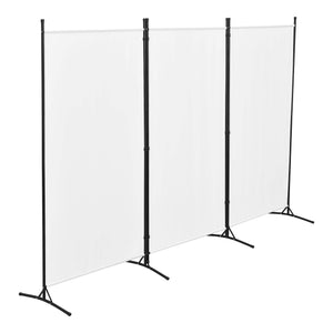 Paravent Teruel à 3 panneaux, 260 x 176 cm, blanc