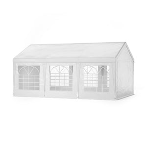 Gartenpavillon Partyzelt weiss 4 x 6 m