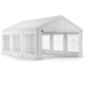 Gartenpavillon Partyzelt weiss 4 x 6 m