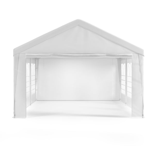 Gartenpavillon Partyzelt weiss 4 x 6 m