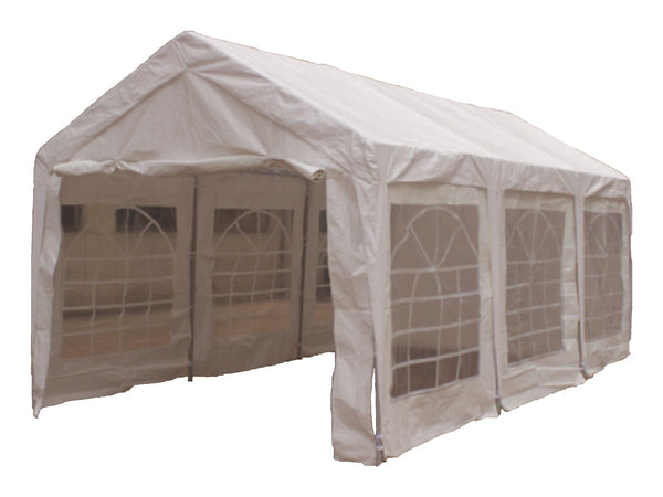Gartenpavillon Partyzelt weiss 3 x 6 m